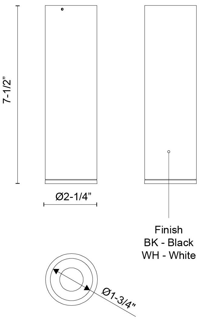 Image 5 Kuzco Lorna 7-in (2-in Dia.) 36 Degree Optic Black LED Flush Mount more views
