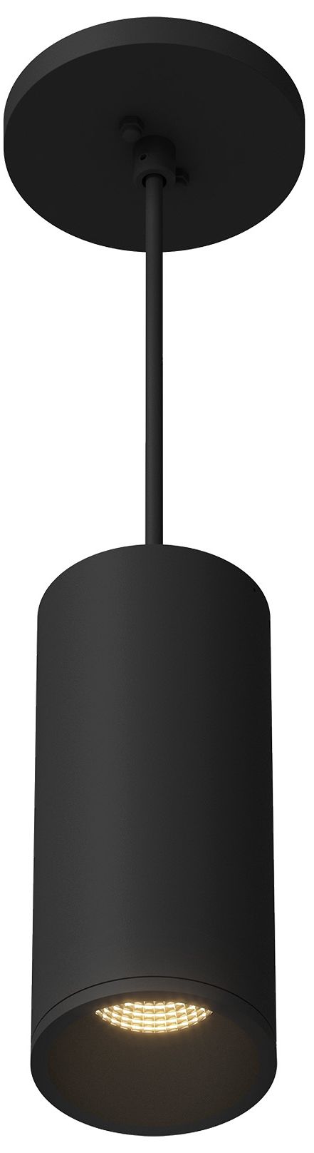 Kuzco Lorna 8-in (3-in Dia.) 36 Degree Optic Black LED Pendant