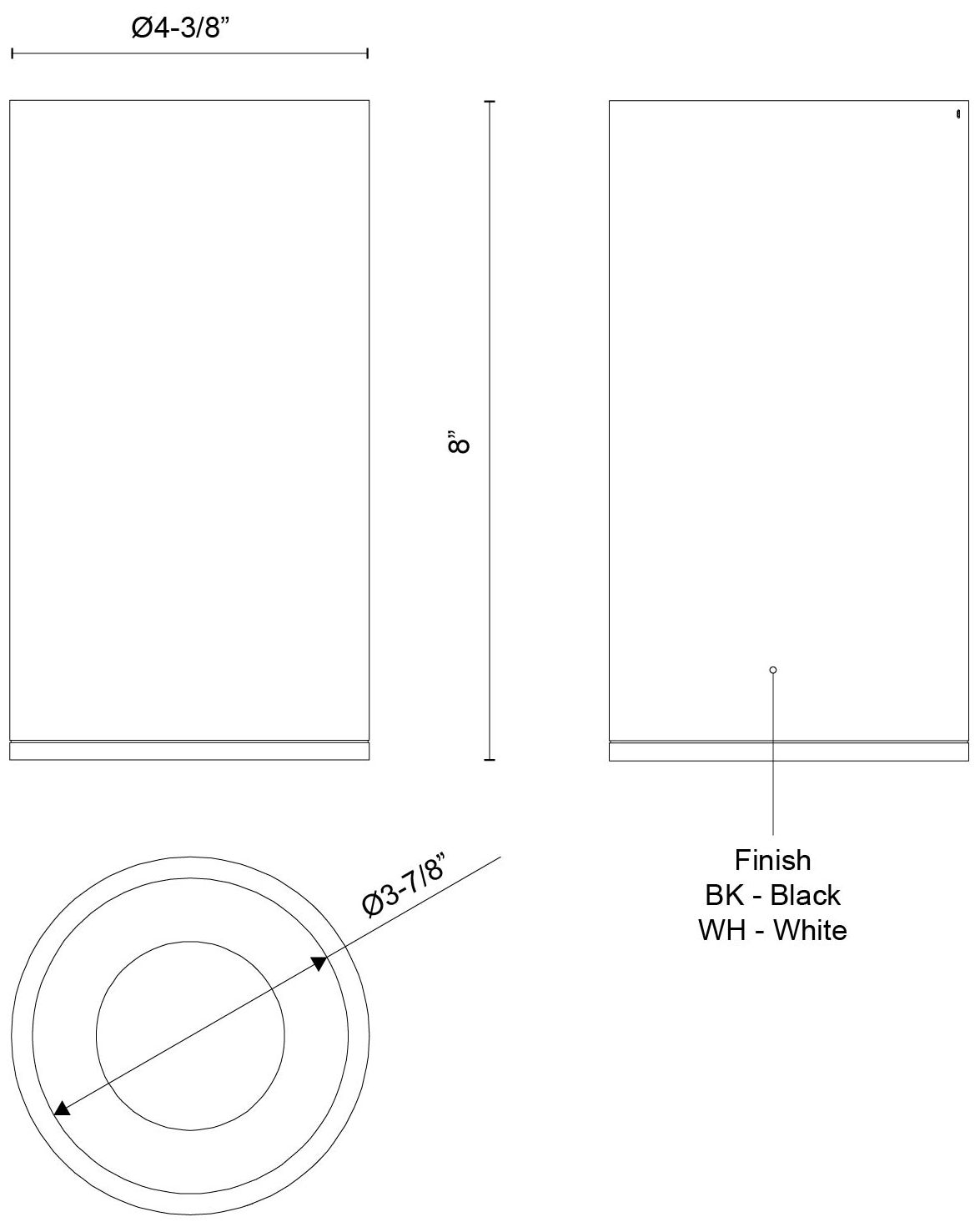 Image 5 Kuzco Lorna 8-in (4-in Dia.) 36 Degree Optic Black LED Flush Mount more views