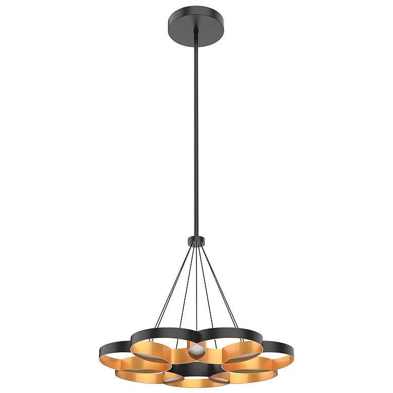 Image 1 Kuzco Maestro LED 26-in Black/Gold LED Chandeliers