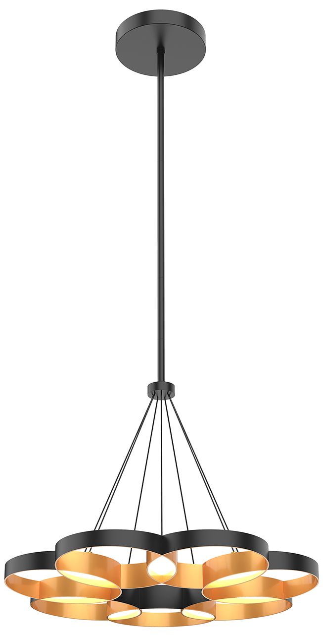 Image 2 Kuzco Maestro LED 26-in Black/Gold LED Chandeliers more views