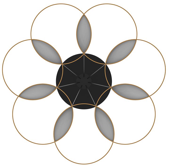 Image 3 Kuzco Maestro LED 26-in Black/Gold LED Chandeliers more views