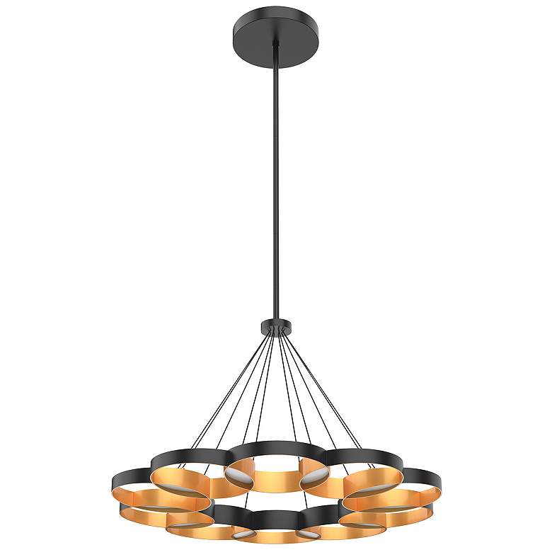 Image 1 Kuzco Maestro LED 33-in Black/Gold LED Chandeliers