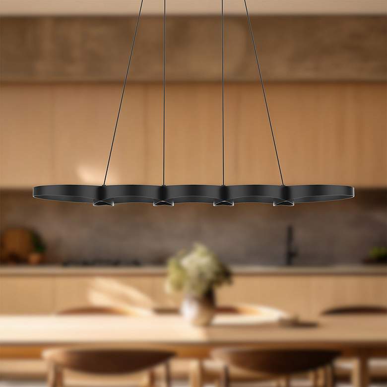 Image 1 Kuzco Maestro LED 38-in Black Linear Pendant