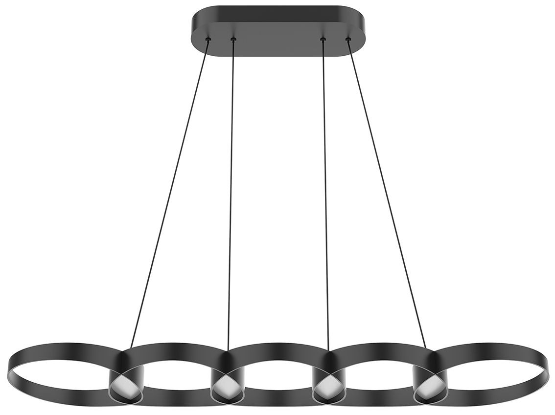 Image 3 Kuzco Maestro LED 38-in Black Linear Pendant more views