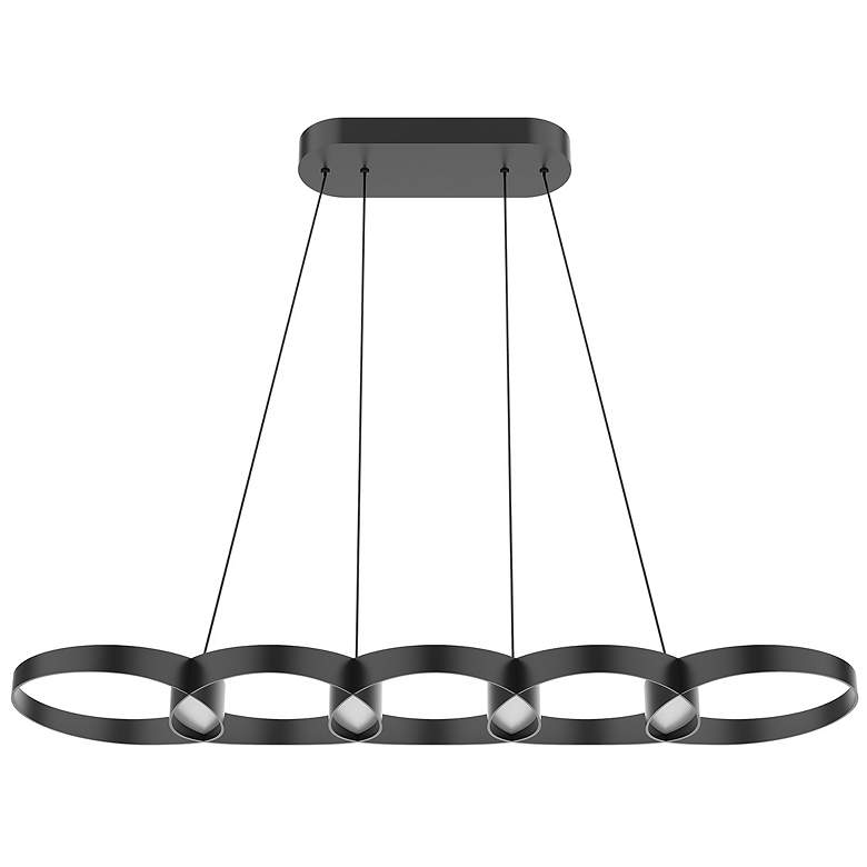 Image 3 Kuzco Maestro LED 38-in Black Linear Pendant more views