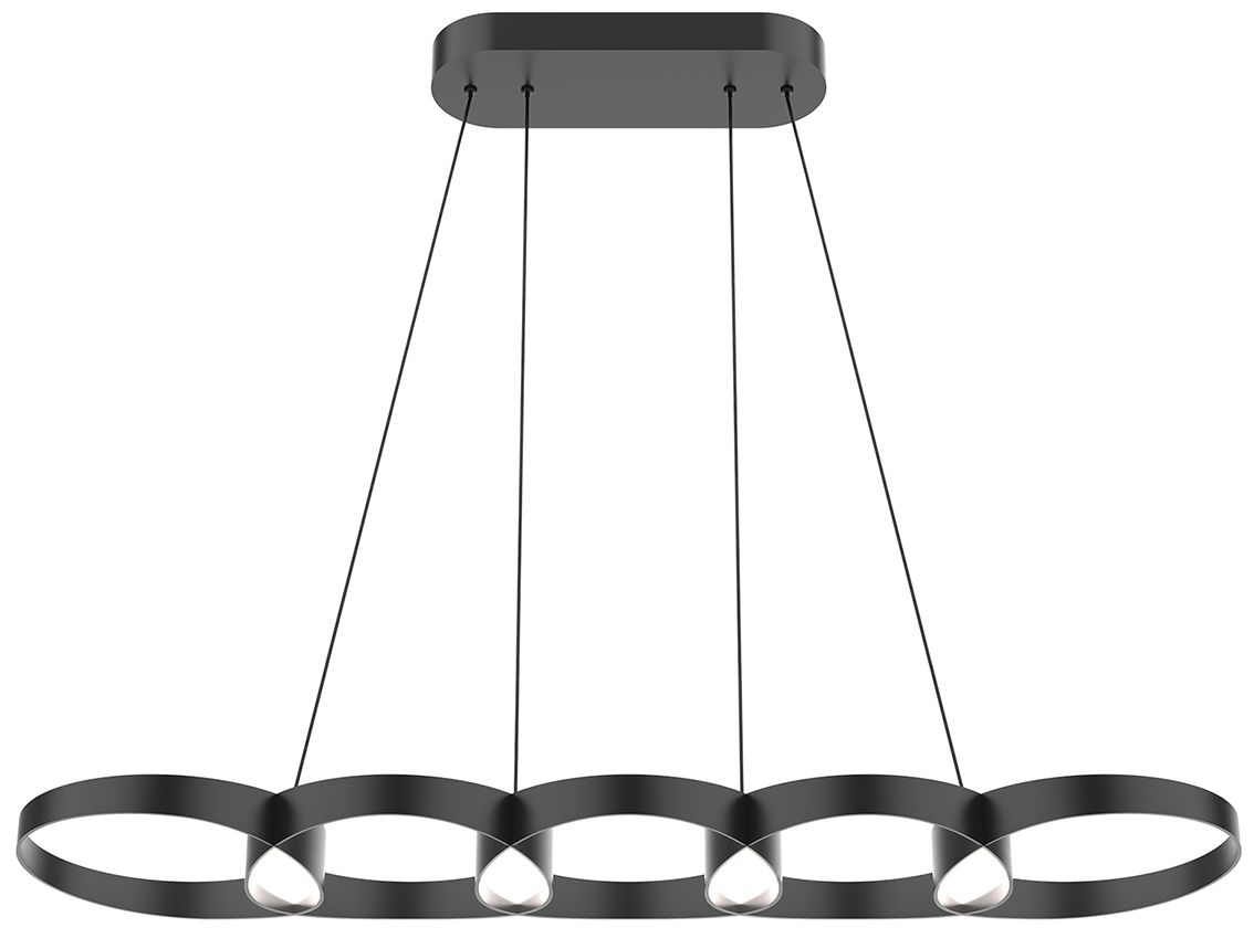 Image 4 Kuzco Maestro LED 38-in Black Linear Pendant more views