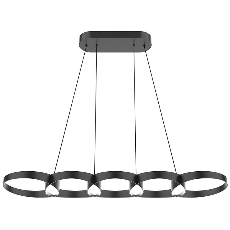 Image 4 Kuzco Maestro LED 38-in Black Linear Pendant more views