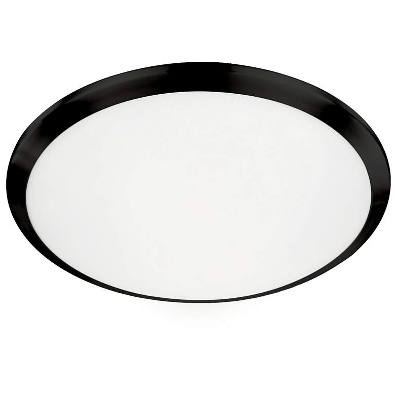 Image 1 Kuzco Malta LED 12-in Black Flush Mount