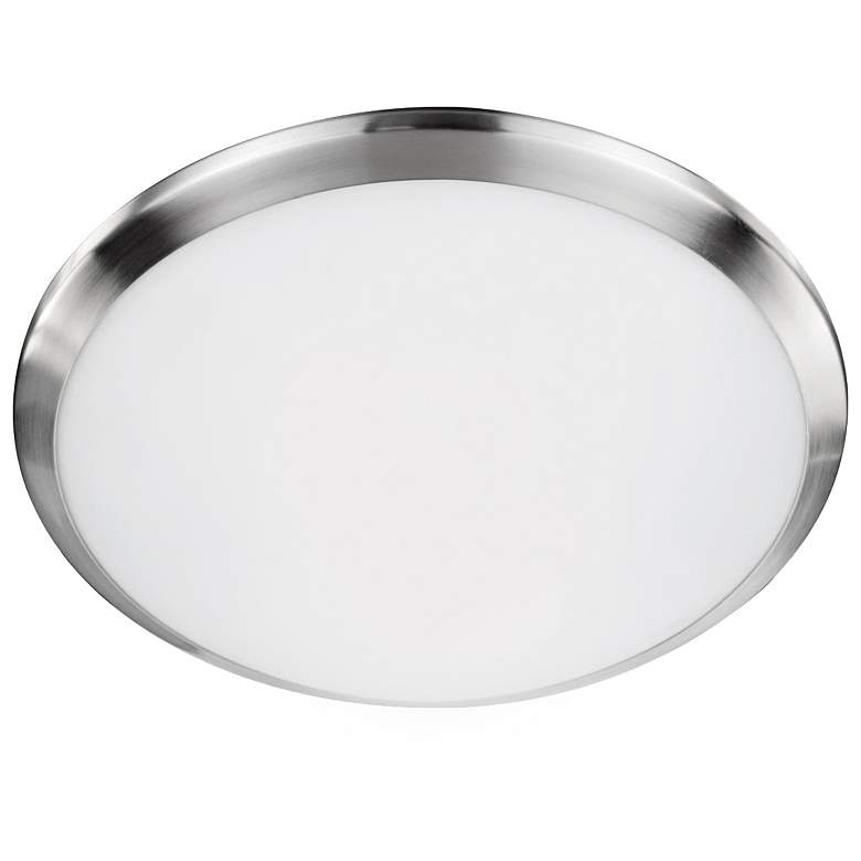 Image 1 Kuzco Malta LED 12-in Brushed Nickel Flush Mount
