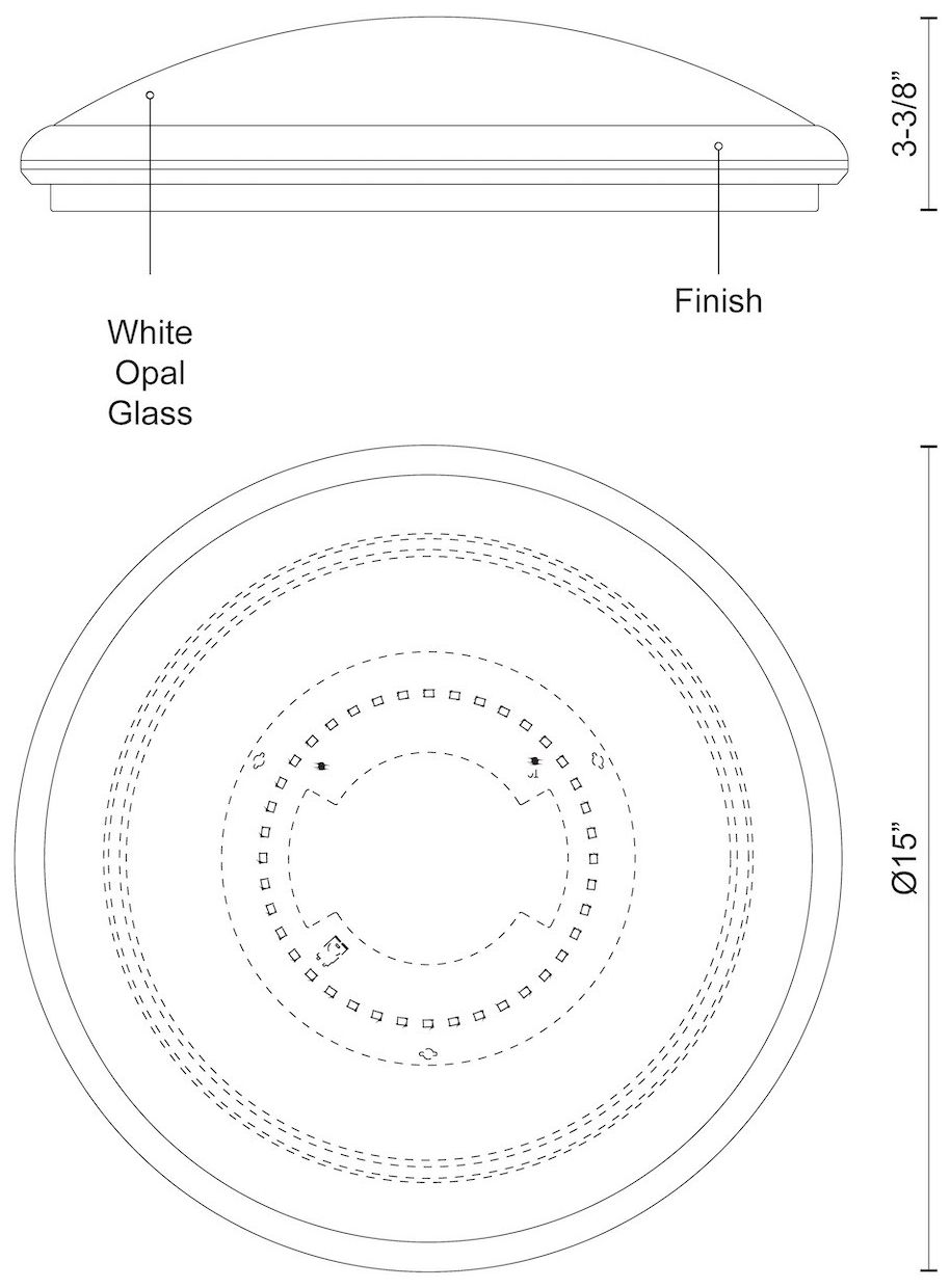 Image 3 Kuzco Malta LED 15-in Brushed Nickel Flush Mount more views