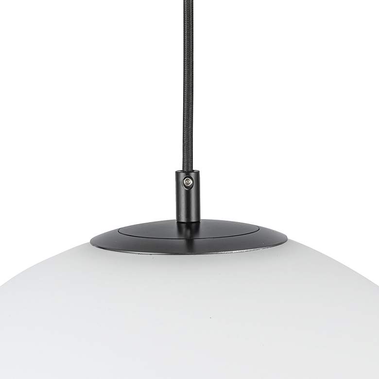 Image 3 Kuzco Marco LED 12-in (CCT) Black/Opal Glass Pendant more views