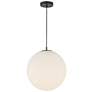 2_Kuzco Marco LED 16-in (CCT) Black/Opal Glass Pendant