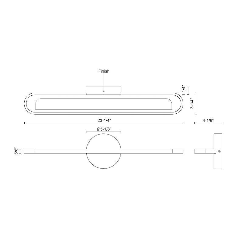 Image 2 Kuzco Marlon LED 24-in Brushed Nickel Vanity Light more views
