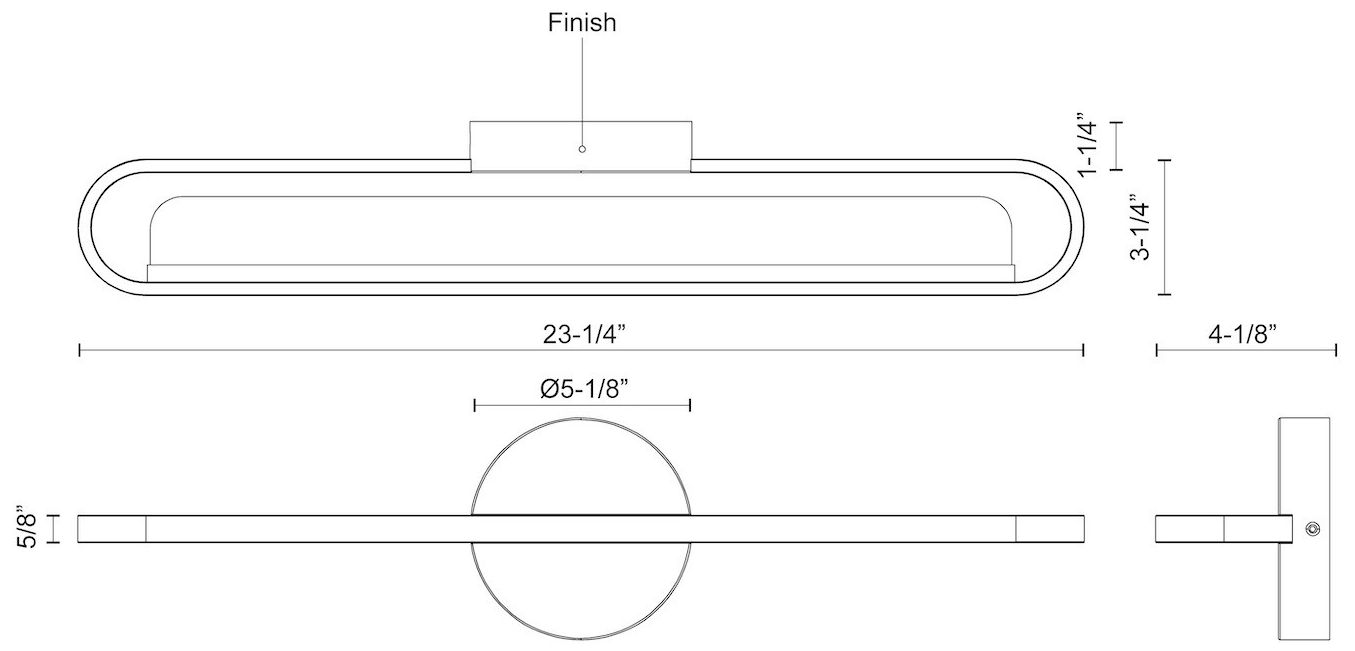 Image 2 Kuzco Marlon LED 24-in Brushed Nickel Vanity Light more views
