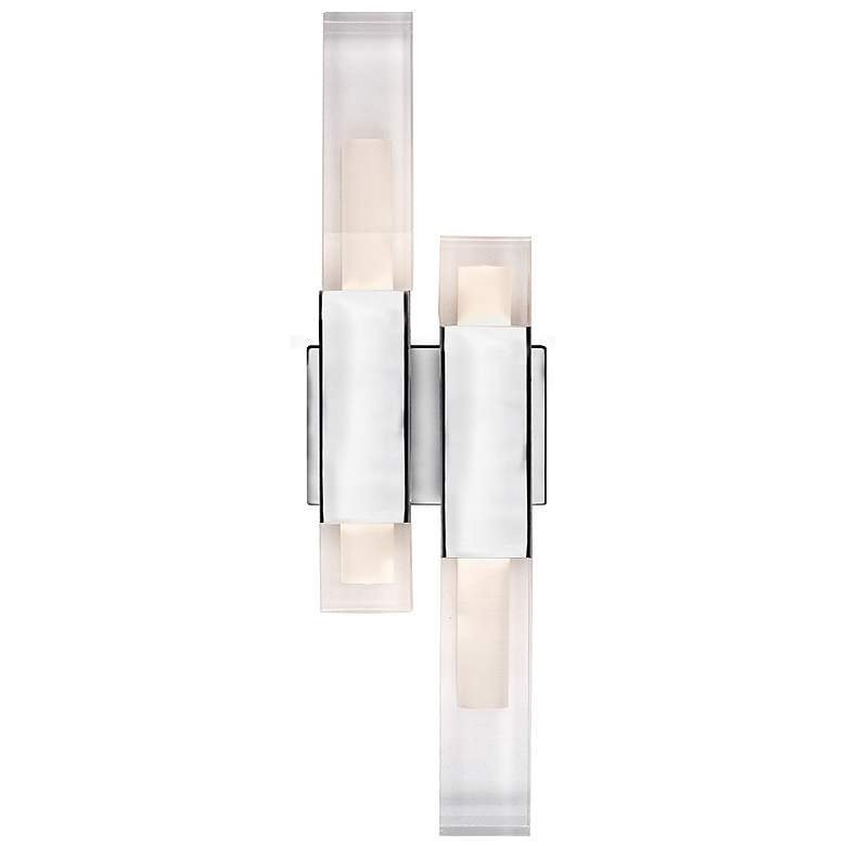 Image 1 Kuzco Martelo LED 22-in Chrome Wall Sconce