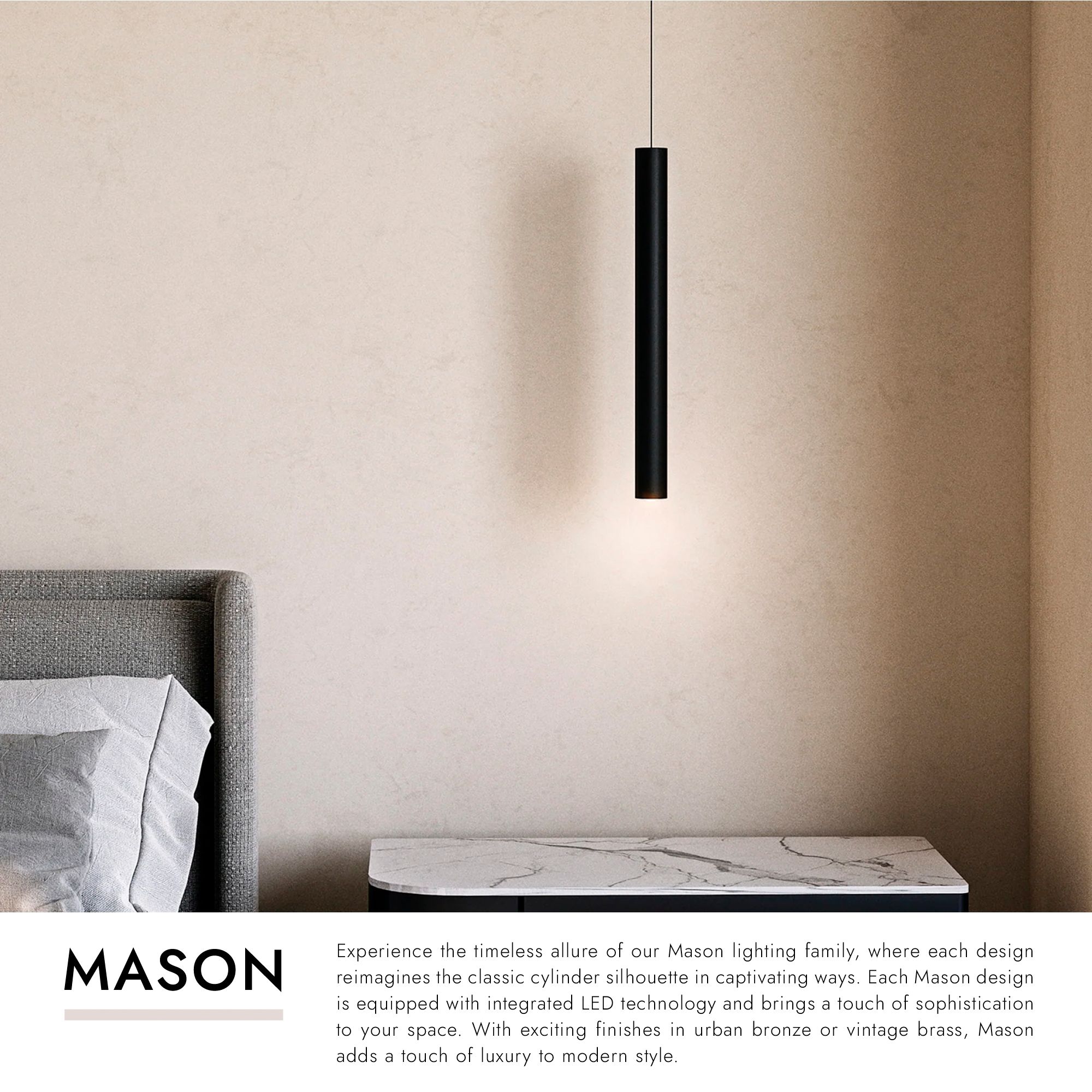 Image 4 Kuzco Mason LED 14-in Urban Bronze Pendant more views