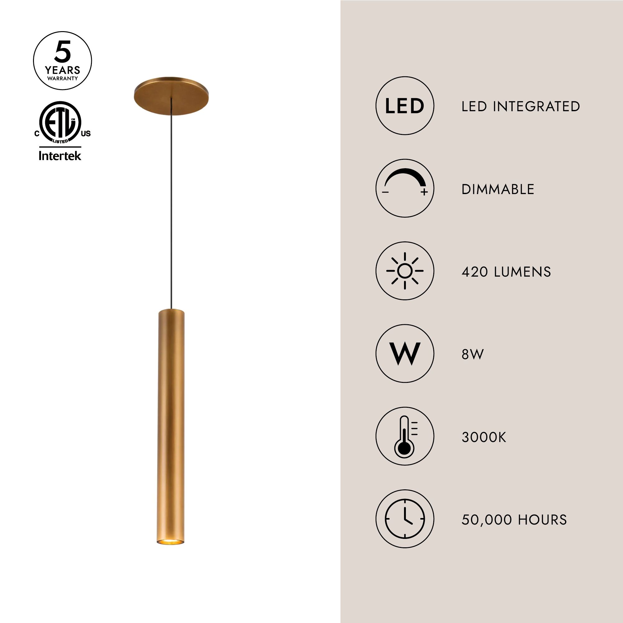 Image 5 Kuzco Mason LED 14-in Urban Bronze Pendant more views