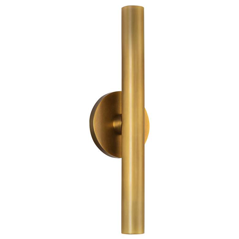 Image 1 Kuzco Mason LED 16-in Vintage Brass Wall Sconce
