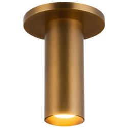 Kuzco Mason LED 6-in Vintage Brass Semi-Flush Mount