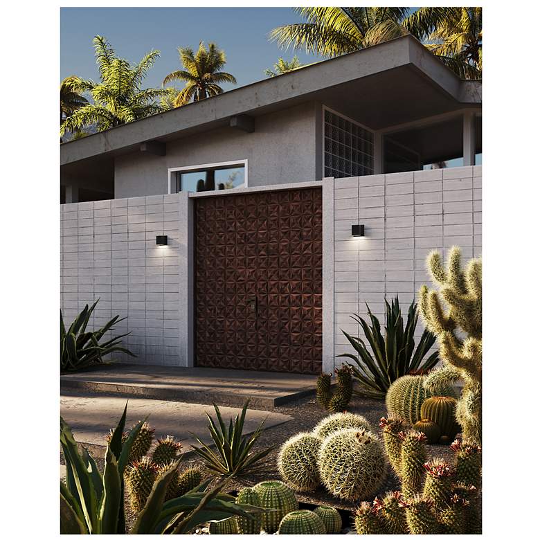 Image 2 Kuzco Mavis LED 4-in Black Exterior Wall Sconce more views