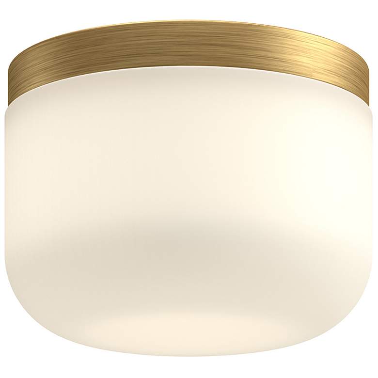 Image 1 Kuzco Mel LED 5-in Brushed Gold/Opal Glass Flush Mount