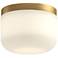 Kuzco Mel LED 5-in Brushed Gold/Opal Glass Flush Mount