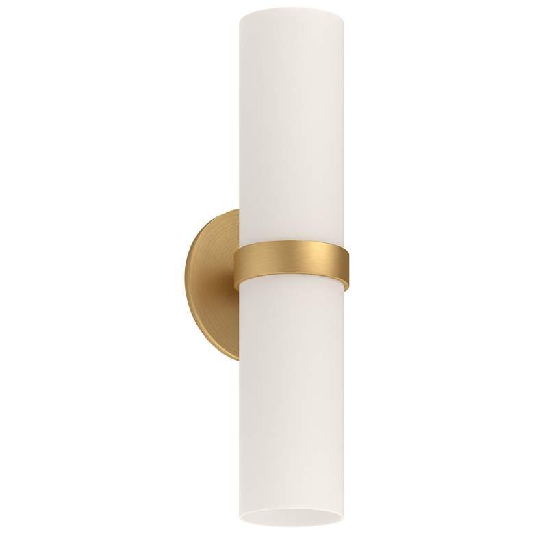 Image 1 Kuzco Milano LED 15-in Brushed Gold Wall Sconce