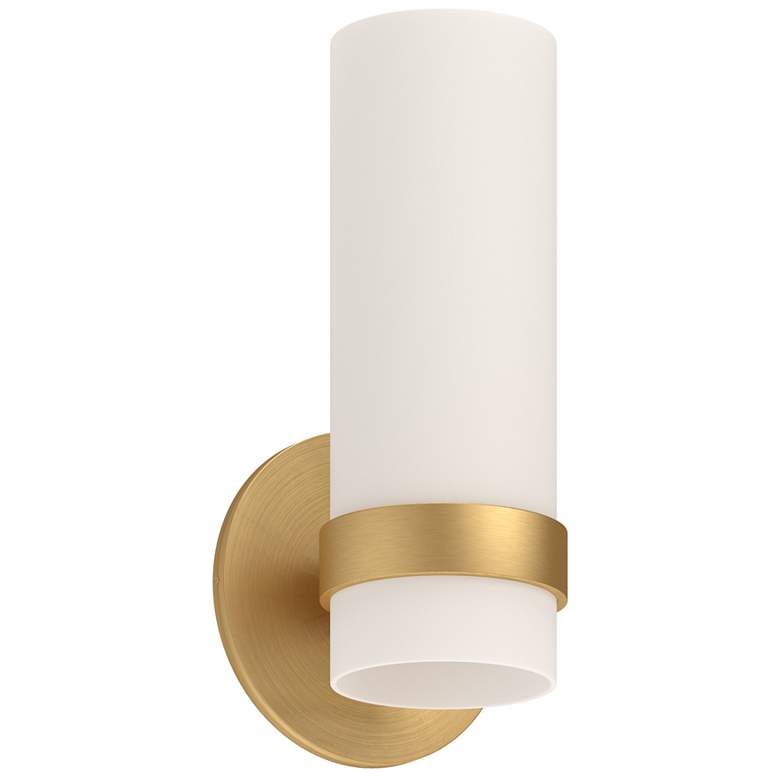 Image 1 Kuzco Milano LED 9-in Brushed Gold Wall Sconce
