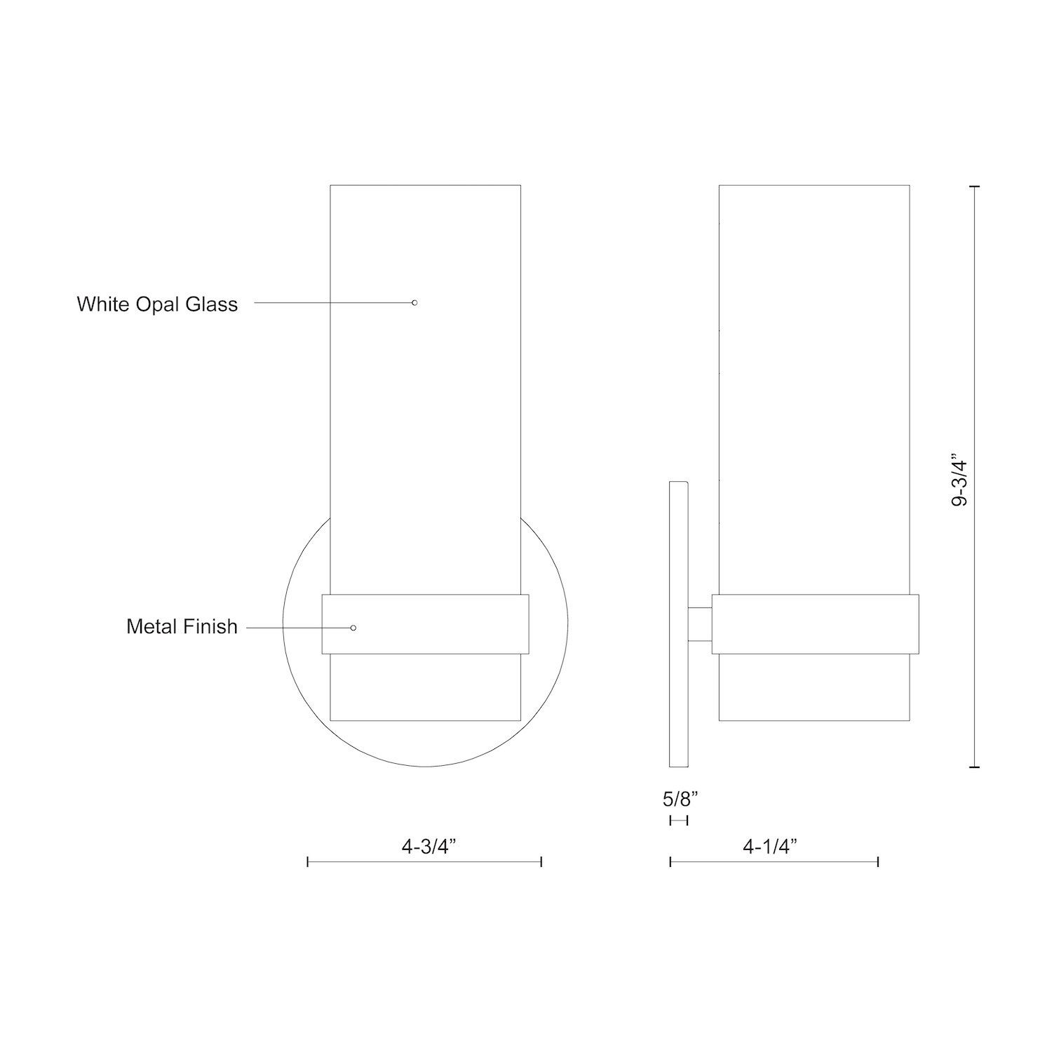 Image 6 Kuzco Milano LED 9-in Brushed Gold Wall Sconce more views