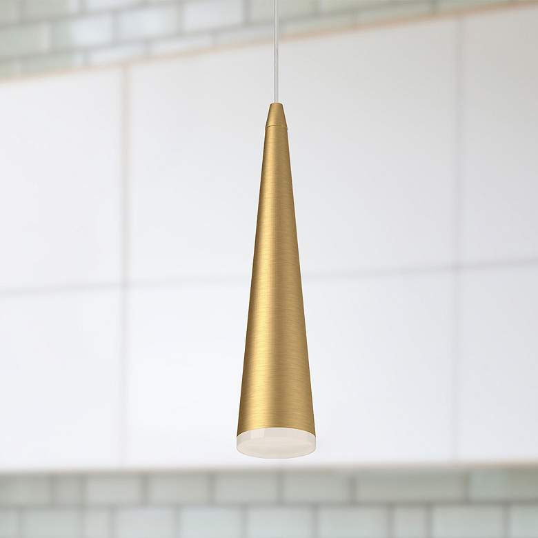 Image 1 Kuzco Mina 12-in Brushed Gold Pendants