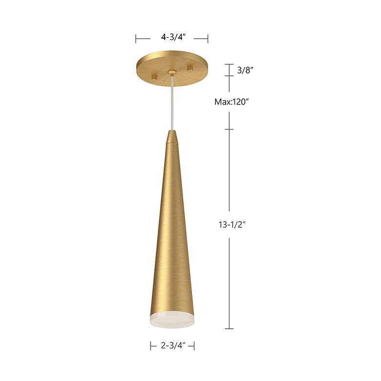 Image 3 Kuzco Mina 12-in Brushed Gold Pendants more views