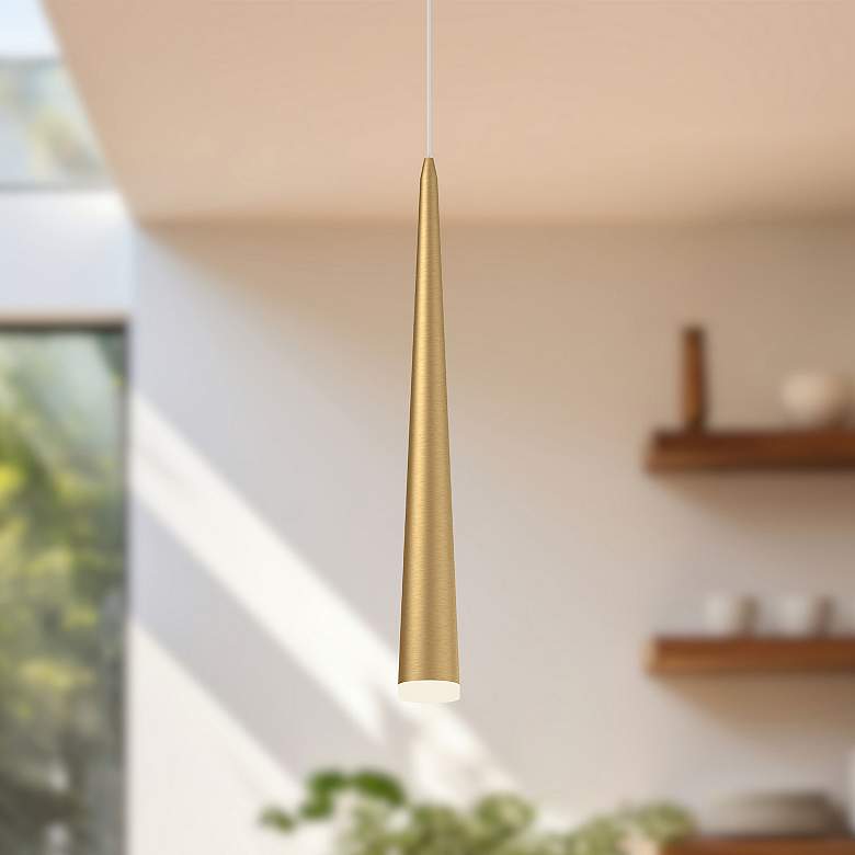 Image 1 Kuzco Mina 24-in Brushed Gold Pendants