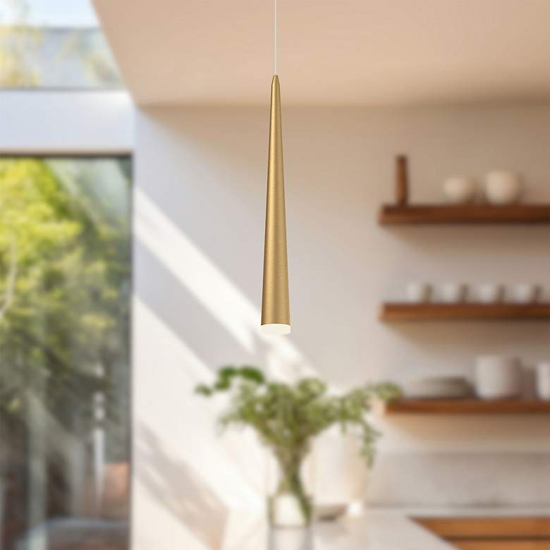 Image 3 Kuzco Mina 24-in Brushed Gold Pendants more views