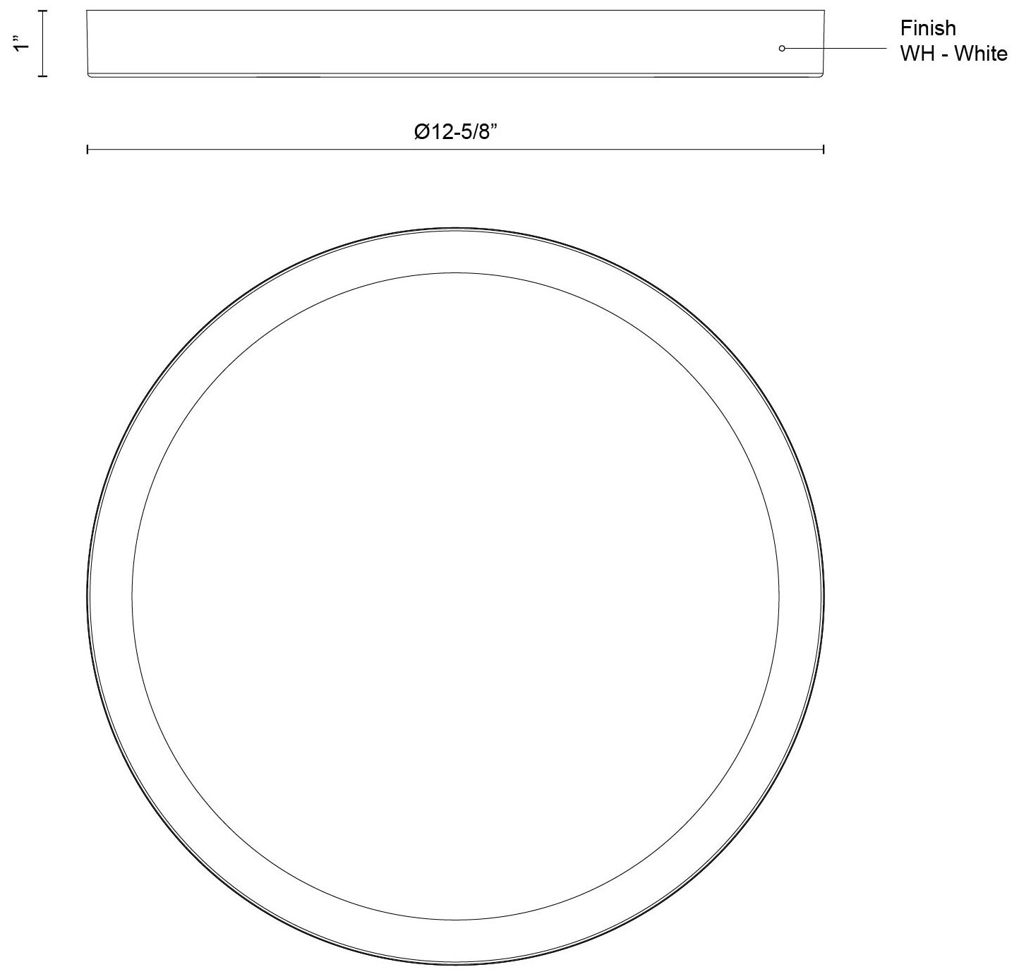 Image 5 Kuzco Mio LED 12-in White Flush Mount more views
