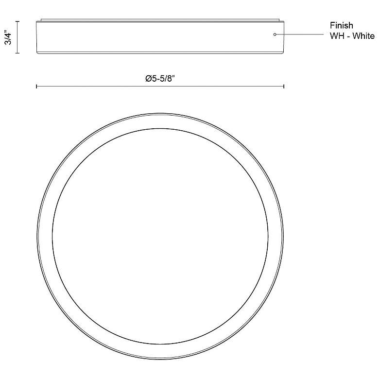 Image 4 Kuzco Mio LED 5-in White Flush Mount more views