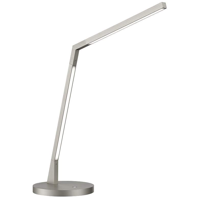 Image 1 Kuzco Miter LED 17-in Brushed Nickel LED Table Lamp