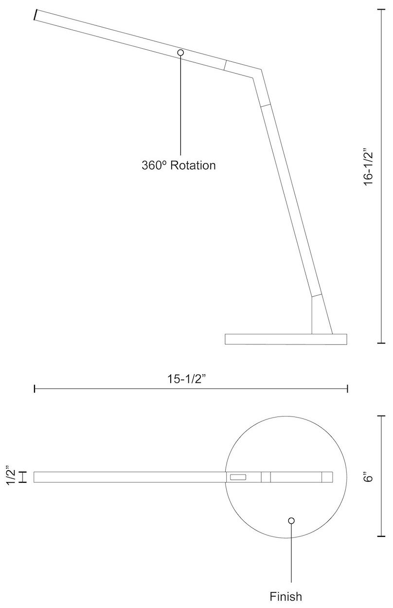Image 2 Kuzco Miter LED 17-in White LED Table Lamp more views