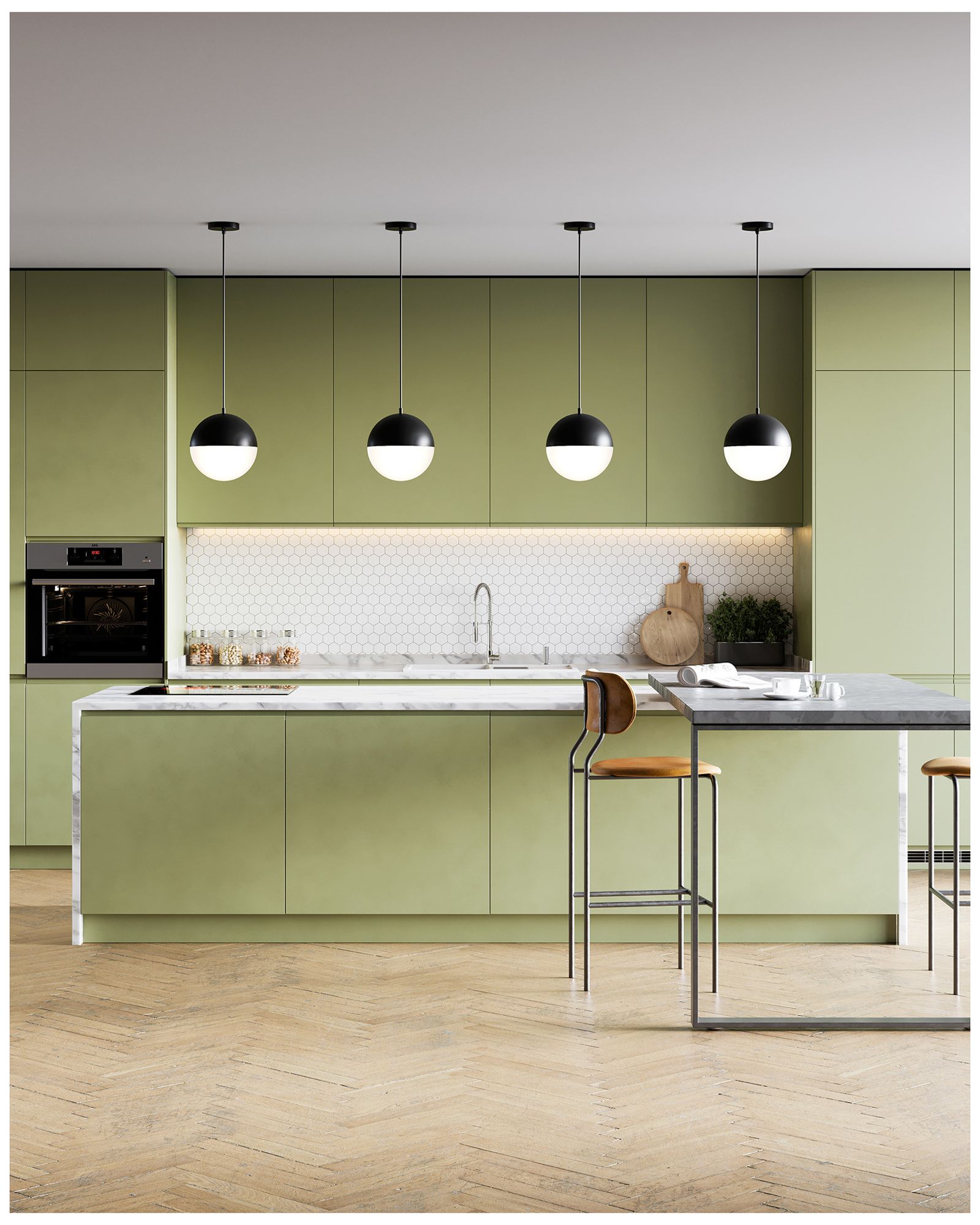 Image 2 Kuzco Monae LED 10-in Black Pendant more views