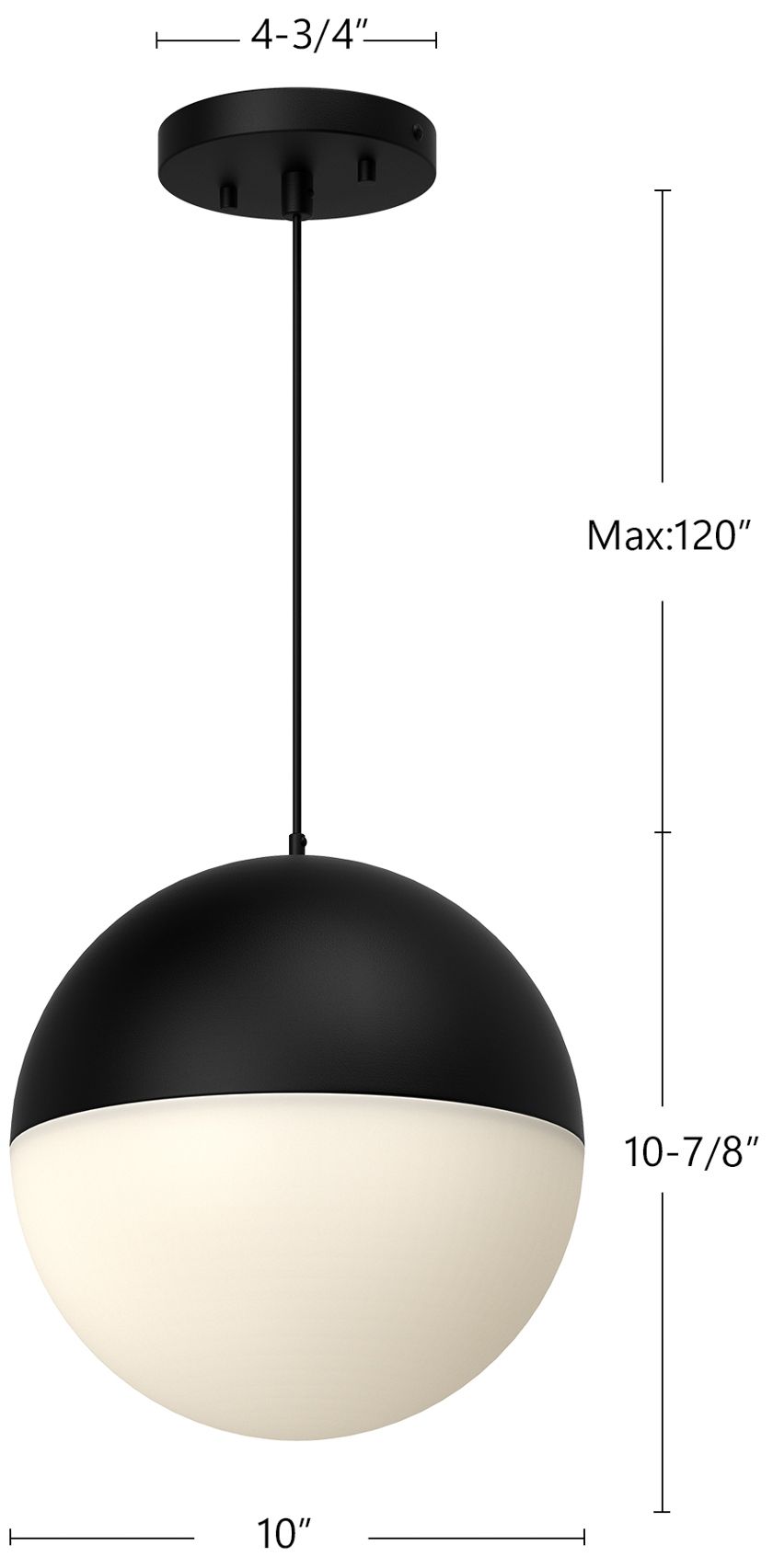 Image 6 Kuzco Monae LED 10-in Black Pendant more views