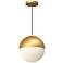 Kuzco Monae LED 10-in Brushed Gold Pendant