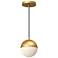 Kuzco Monae LED 6-in Brushed Gold Pendant