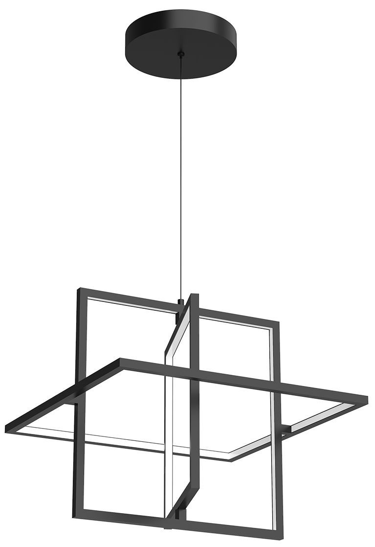 Image 4 Kuzco Mondrian LED 20-in Black Pendant more views