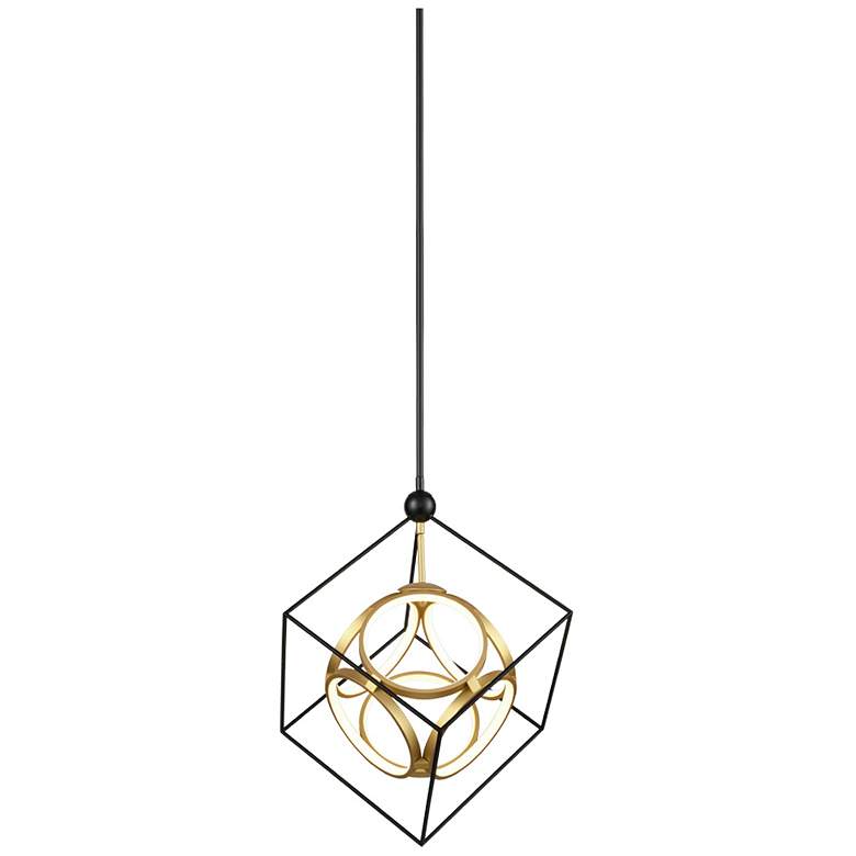 Image 1 Kuzco Monza LED 20-in Black/Antique Brass LED Chandeliers