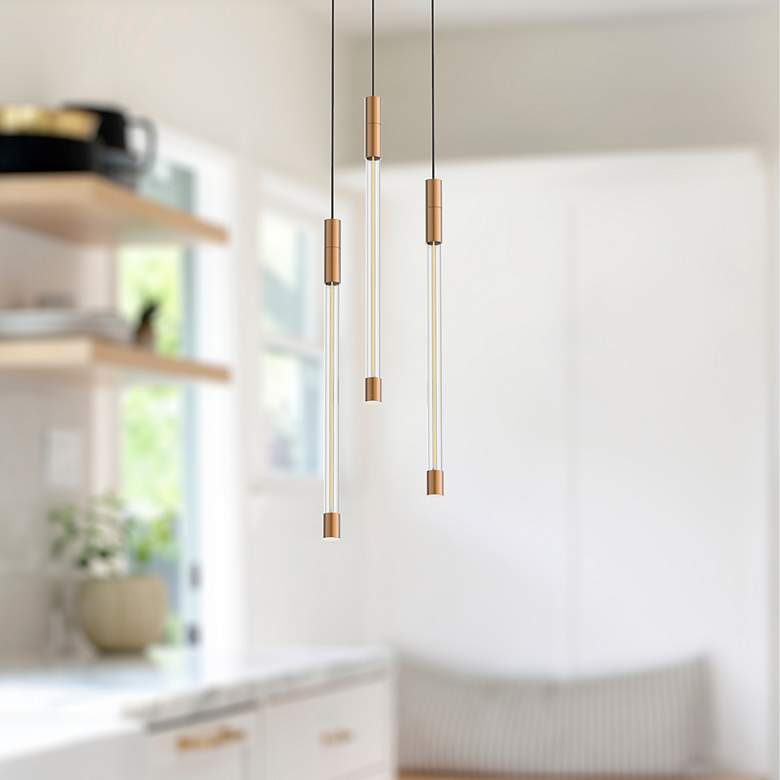 Image 1 Kuzco Motif LED 13-in Brushed Gold Multi-Pendant