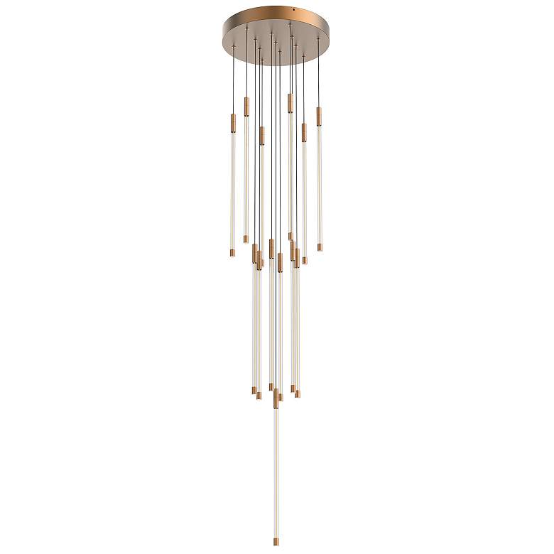 Image 2 Kuzco Motif LED 21-in Brushed Gold Multi-Pendant