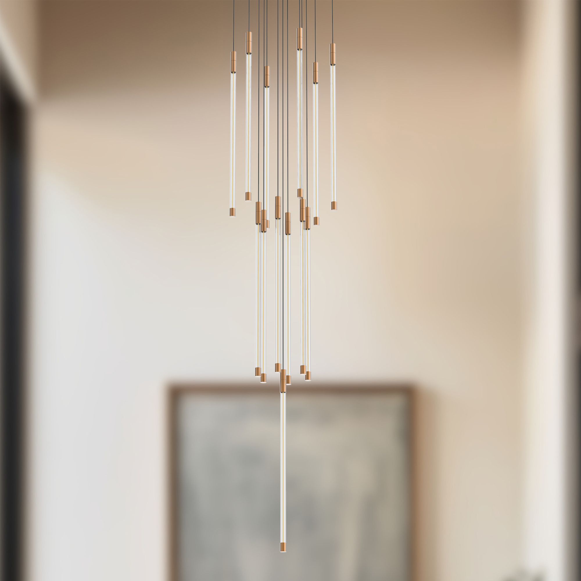 Kuzco Motif LED 21-in Brushed Gold Multi-Pendant