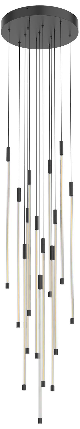 Image 4 Kuzco Motif LED 27-in Black Multi-Pendant more views