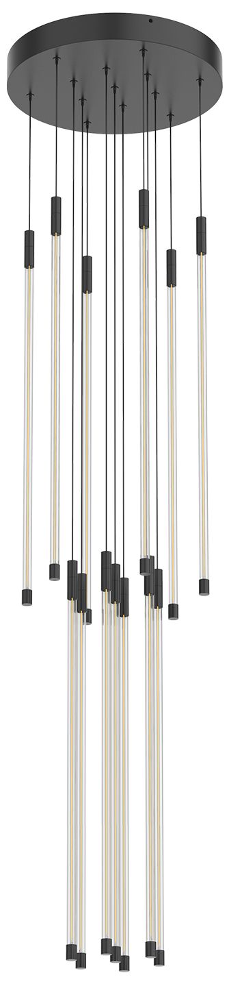 Image 5 Kuzco Motif LED 27-in Black Multi-Pendant more views