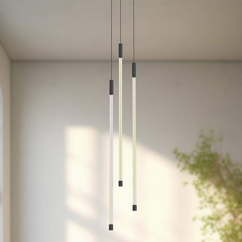 Image 1 Kuzco Motif LED 27-in Black Multi-Pendant